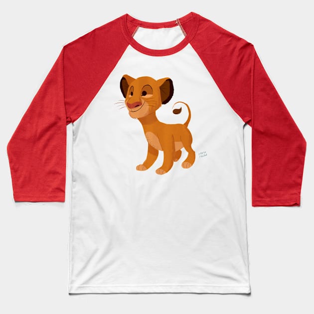 Simba Baseball T-Shirt by davidpavon